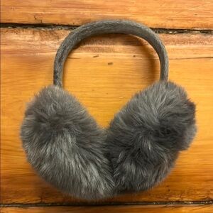 Gray Faux Fur Earmuffs